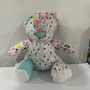 Floral Patterned Teddy Bear